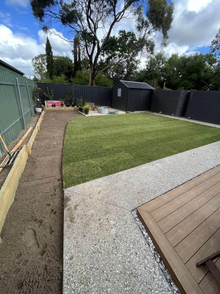 Lawn prep and Install - After