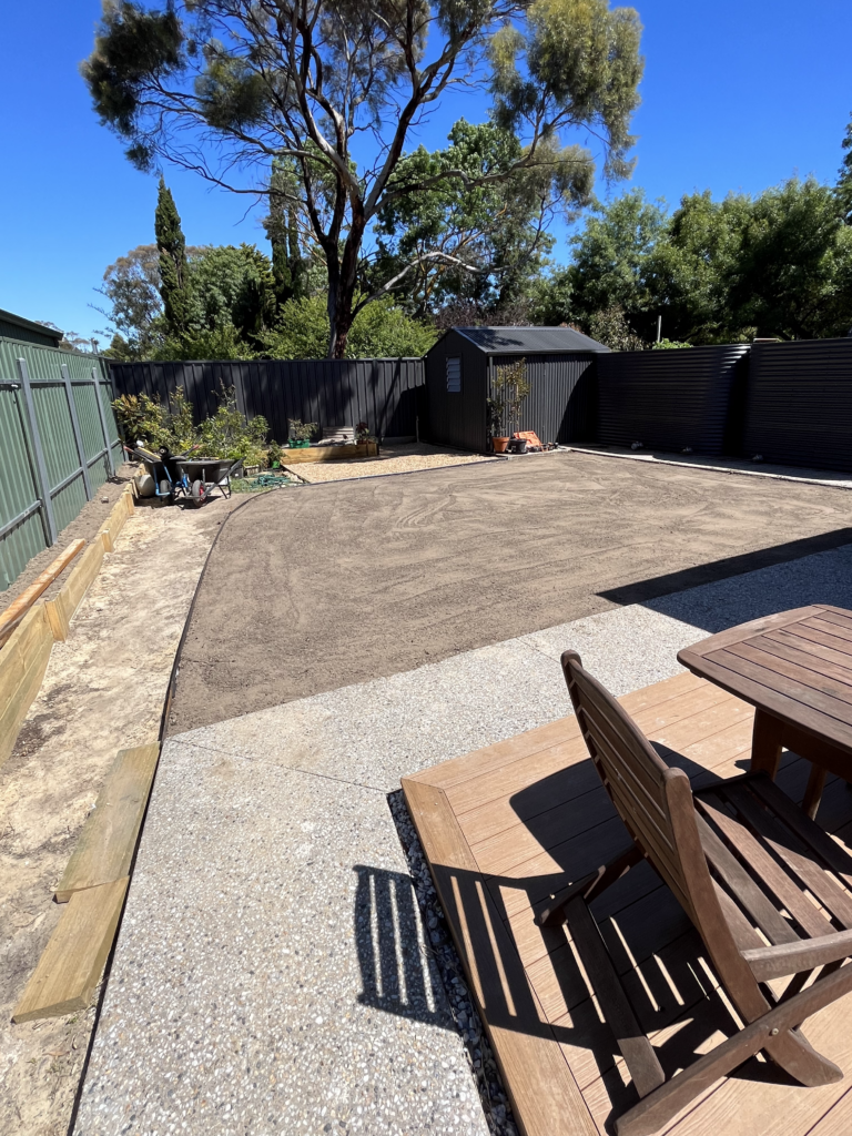 Lawn prep and Install - before